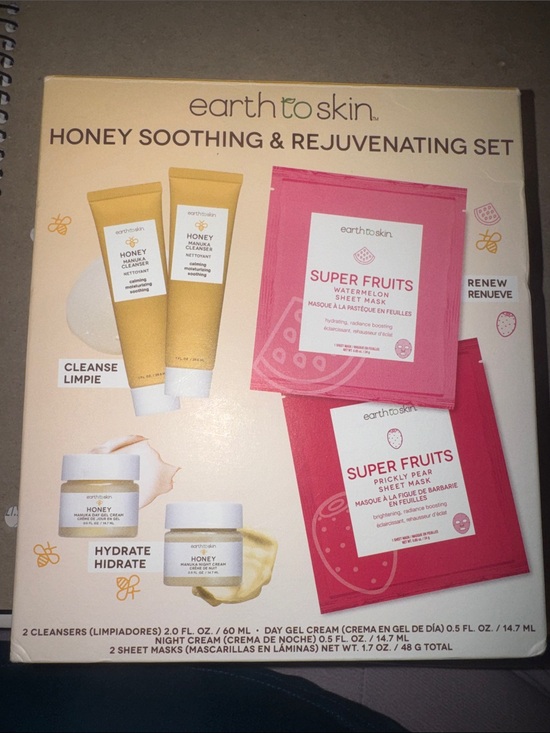 earth to skin Other - Earth to Skin Honey Soothing & Rejuvenating Set — Pink & Gold